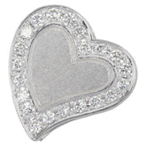 Pt900 プラチナ ダイヤ0.40ct ハート モチーフ ペンダントトップ レディース 【中古】